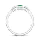 Princess Cut Emerald Classic Vintage Engagement Ring Diamond AAA - Rosec Jewels