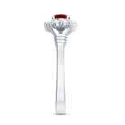 Lab Grown Ruby and Diamond Split Shank Engagement Ring AAAA - Rosec Jewels