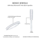 Rosec Jewels-Certified Baguette Moissanite Half Eternity Anniversary Band Ring