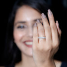 Rosec Jewels-Certified Baguette Moissanite Half Eternity Anniversary Band Ring