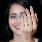 Rosec Jewels-Certified Baguette Moissanite Half Eternity Anniversary Band Ring