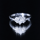 Simple Princess Cut Simulated Diamond Engagement Ring AAAA - Rosec Jewels