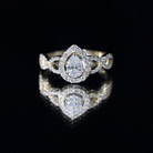 Pear Shape Lab Grown Diamond Teardrop Engagement Ring Lab - ( EF-VS ) - Rosec Jewels