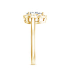 Classic Lab Grown Diamond Teardrop Engagement Ring with Halo Lab - ( EF-VS ) - Rosec Jewels