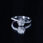 Nature Inspired Floral Engagement Ring with Lab Grown Diamond Lab - ( EF-VS ) - Rosec Jewels