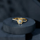 Nature Inspired Floral Engagement Ring with Lab Grown Diamond Lab - ( EF-VS ) - Rosec Jewels