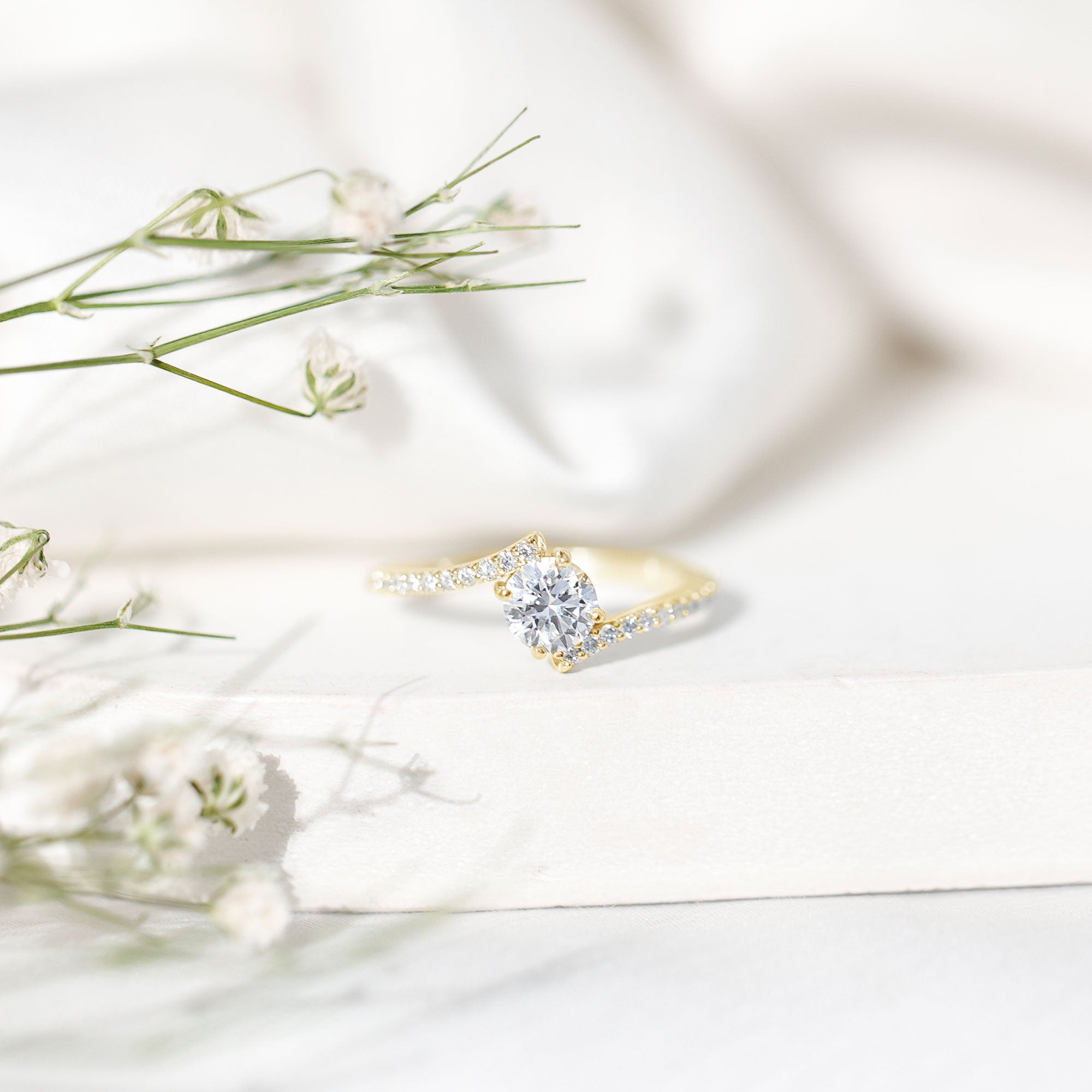 Lab Grown Diamond Solitaire Promise Engagement Ring Lab - ( EF-VS ) - Rosec Jewels