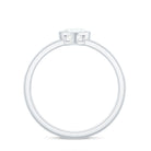 Heart Shape Lab Grown Diamond Solitaire Ring with Side Stones Lab - ( EF-VS ) - Rosec Jewels