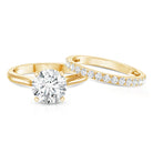 Rosec Jewels-IGI Documented 3 Carat Lab Grown Diamond Solitaire Bridal Ring Set