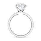 Rosec Jewels-IGI Graded 4 Carat Lab Diamond Round Engagement Ring with Enhancer