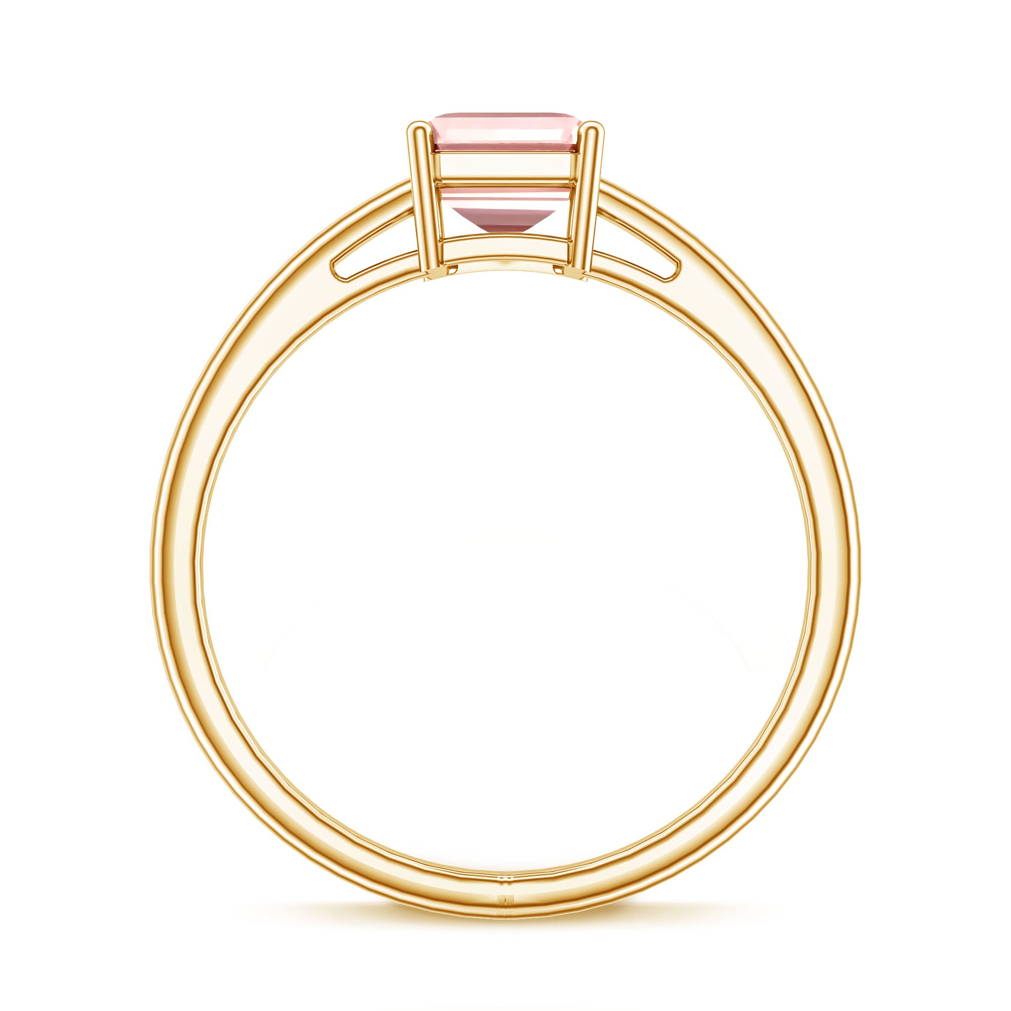 Rosec Jewels-2 Carat Lab Grown Pink Diamond Emerald Cut Solitaire Engagement Ring IGI Certified