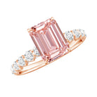 IGI Certified 2 Carat Lab Grown Pink Diamond Emerald Cut Engagement Ring Fancy Pink - VS1 - Rosec Jewels