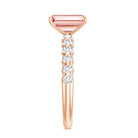 IGI Certified 2 Carat Lab Grown Pink Diamond Emerald Cut Engagement Ring Fancy Pink - VS1 - Rosec Jewels