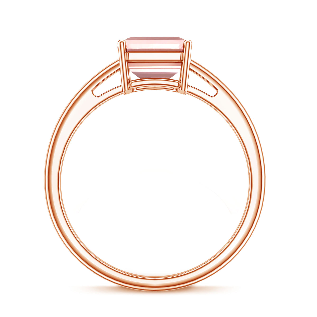 3 Carat Lab Pink Diamond Emerald Cut Solitaire Engagement Ring with IGI Certificate Fancy Pink - VS1 - Rosec Jewels
