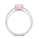 3 Carat Lab Pink Diamond Emerald Cut Solitaire Engagement Ring with IGI Certificate Fancy Pink - VS1 - Rosec Jewels