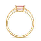 3 Carat Lab Pink Diamond Emerald Cut Solitaire Engagement Ring with IGI Certificate Fancy Pink - VS1 - Rosec Jewels