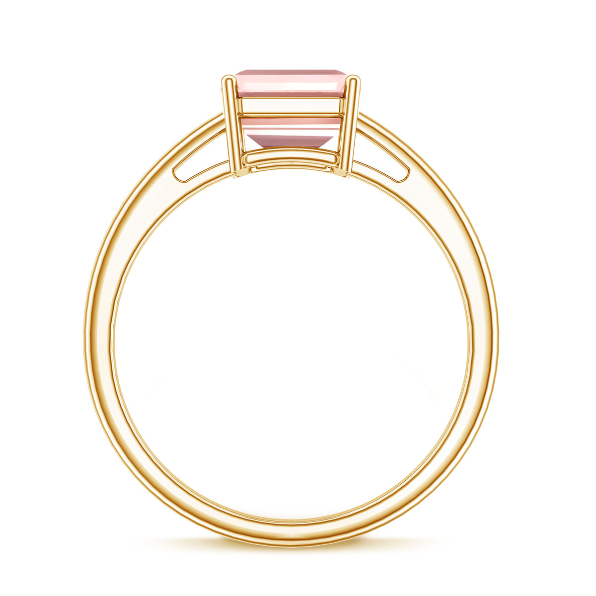 3 Carat Lab Pink Diamond Emerald Cut Solitaire Engagement Ring with IGI Certificate Fancy Pink - VS1 - Rosec Jewels