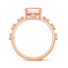 Rosec Jewels-IGI Verified 4 Carat Lab Grown Pink Diamond Emerald Cut Engagement Ring for Women