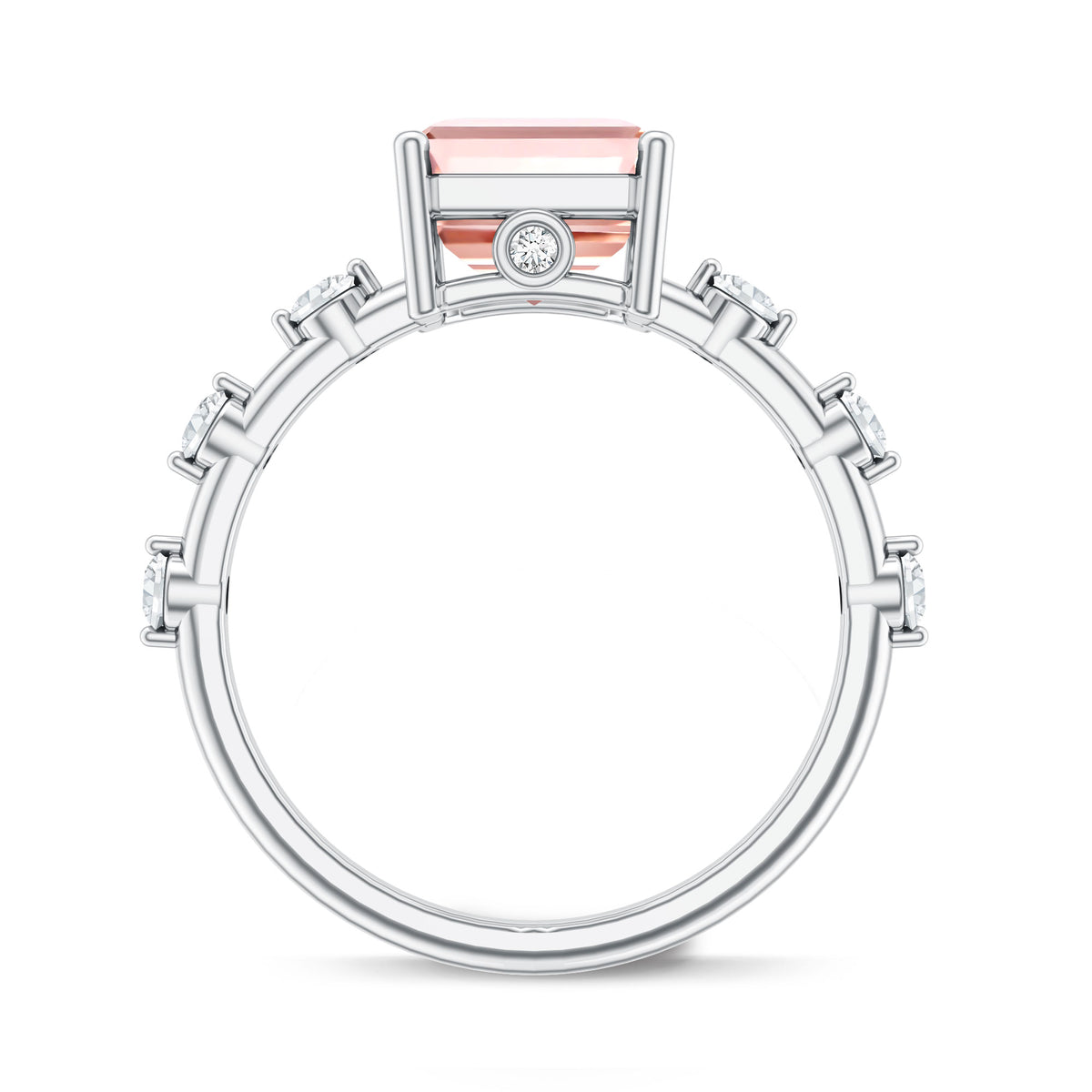 Rosec Jewels-IGI Verified 4 Carat Lab Grown Pink Diamond Emerald Cut Engagement Ring for Women