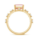 Rosec Jewels-IGI Verified 4 Carat Lab Grown Pink Diamond Emerald Cut Engagement Ring for Women