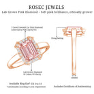 Rosec Jewels-Emerald Cut 2 Carat Lab Grown Pink Diamond Vintage Engagement Ring with IGI Certificate