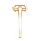 Rosec Jewels-Emerald Cut 2 Carat Lab Grown Pink Diamond Vintage Engagement Ring with IGI Certificate