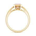 Rosec Jewels-IGI Graded 2 Carat Emerald Cut Split Shank Engagement Ring with Lab Grown Pink Diamond