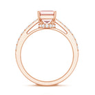 Rosec Jewels-IGI Graded 2 Carat Lab Pink Diamond Emerald Cut Engagement Ring with Hidden Halo