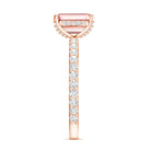 Rosec Jewels-IGI Certified 2 Carat Emerald Cut Lab Pink Diamond Engagement Ring for Her