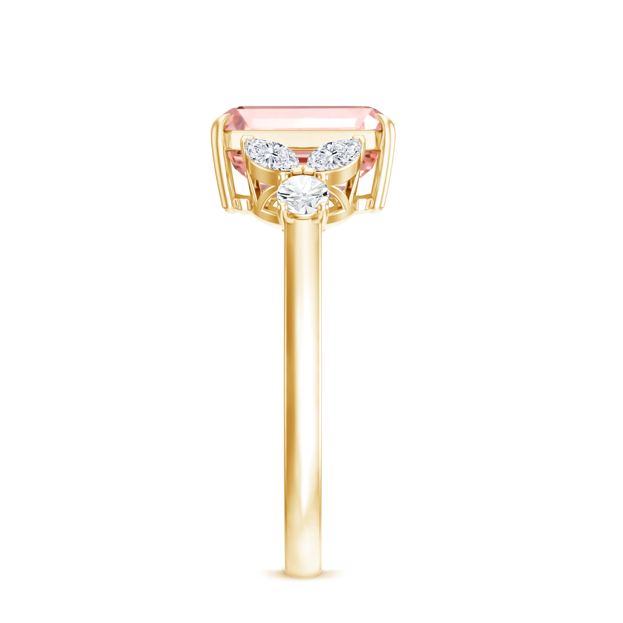 Rosec Jewels-IGI Authenticated 2 Carat Lab Grown Pink Diamond Emerald Cut Engagement Ring