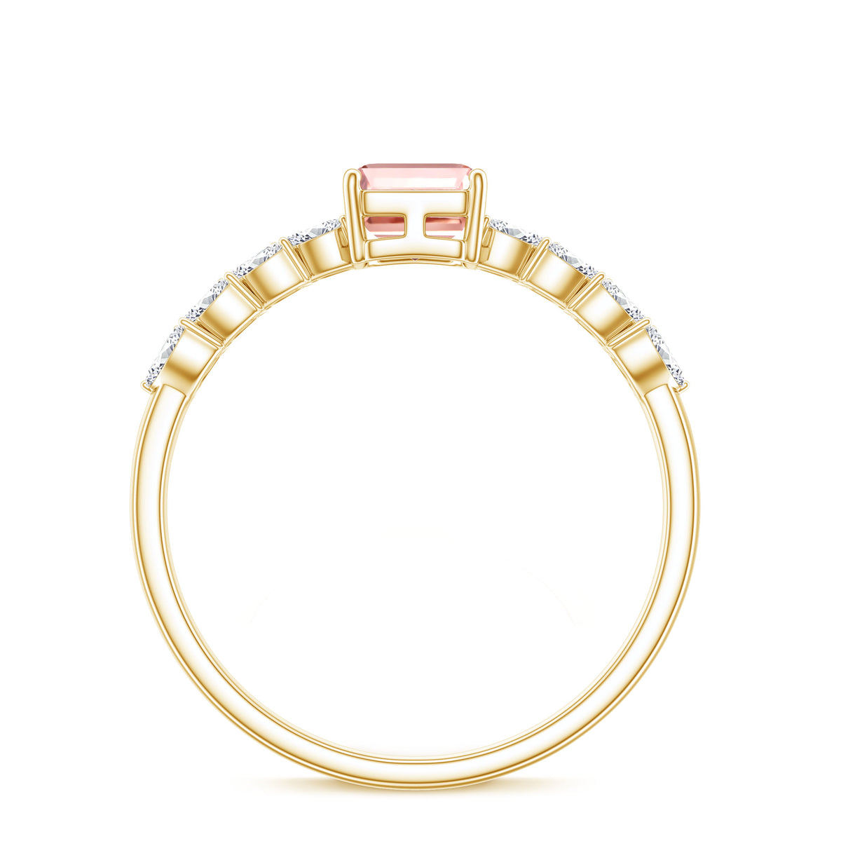 Rosec Jewels-2 Carat IGI Graded Lab Grown Pink White Diamond Engagement Ring with Split Shank
