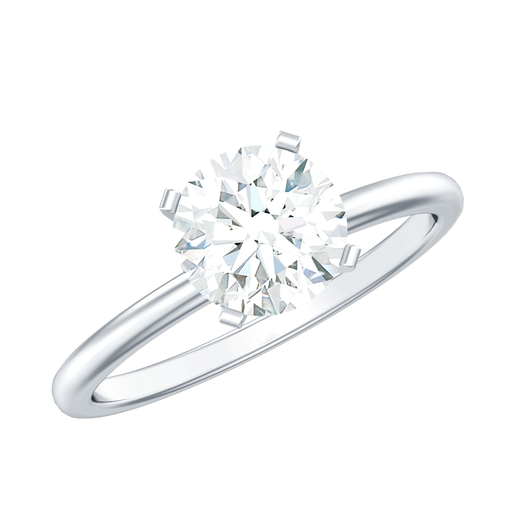 Peg Headset Solitaire Moissanite Ring for Women