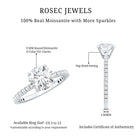 Certified 8 MM Moissanite Solitaire Engagement Ring D-VS1 - Rosec Jewels