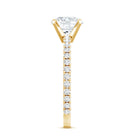 Certified 8 MM Moissanite Solitaire Engagement Ring D-VS1 - Rosec Jewels