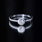 Certified Moissanite Promise Ring For Engagement D-VS1 - Rosec Jewels