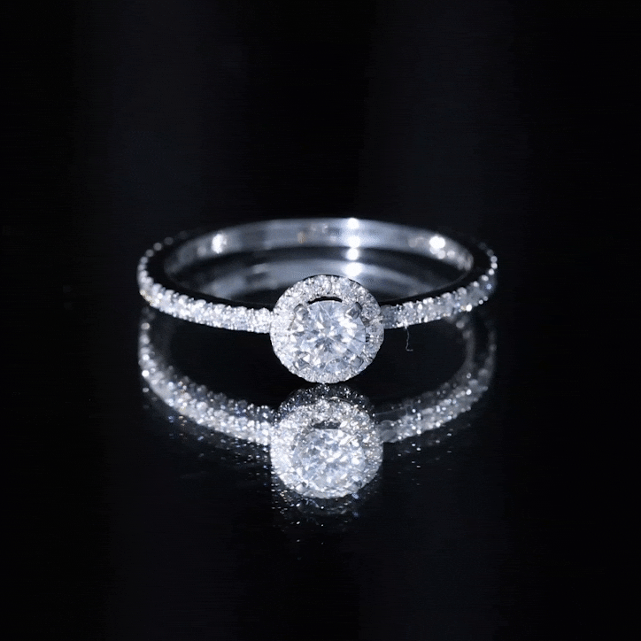 Certified Moissanite Promise Ring For Engagement D-VS1 - Rosec Jewels