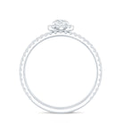 Certified Moissanite Halo Bridal Ring Set D-VS1 - Rosec Jewels