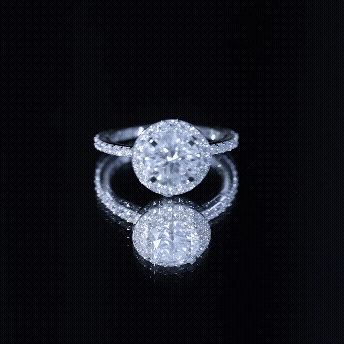 Rosec Jewels-Classic 8mm Moissanite Engagement Ring with Halo
