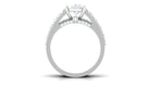 Zircon Designer Wedding Ring Set with Band AAAA - Rosec Jewels