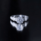 Round Shape Moissanite Solitaire Engagement Ring in Split Shank D-VS1 - Rosec Jewels