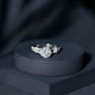 Round Shape Moissanite Solitaire Engagement Ring in Split Shank D-VS1 - Rosec Jewels