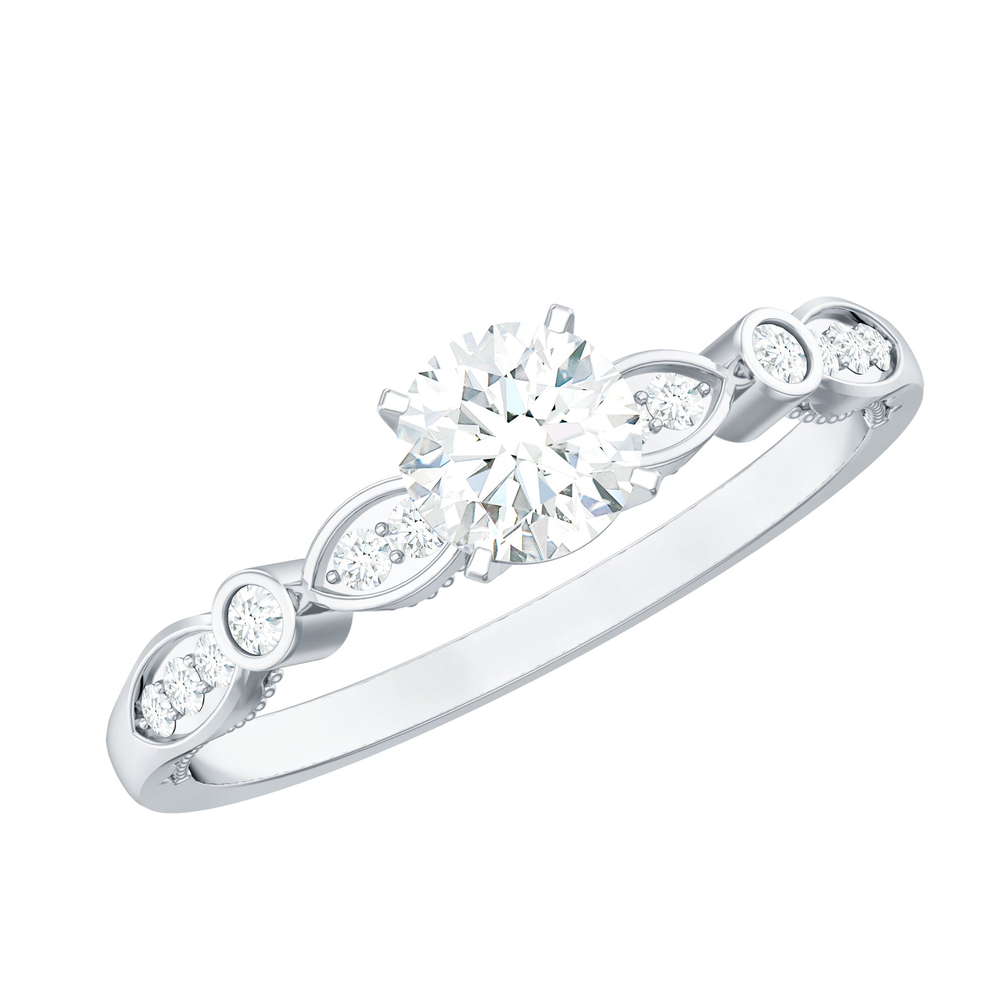 Rosec Jewels-Cubic Zirconia Promise Engagement Ring