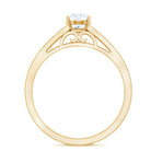 Cubic Zirconia Engagement Ring with Side Stones AAAA - Rosec Jewels
