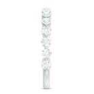 Round Shape Floating Diamond Half Eternity Ring Natural - ( HI-SI ) - Rosec Jewels