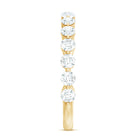 Round Shape Floating Diamond Half Eternity Ring Natural - ( HI-SI ) - Rosec Jewels