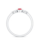 Natural Marquise Ruby Promise Ring with Celtic Knot AAA - Rosec Jewels