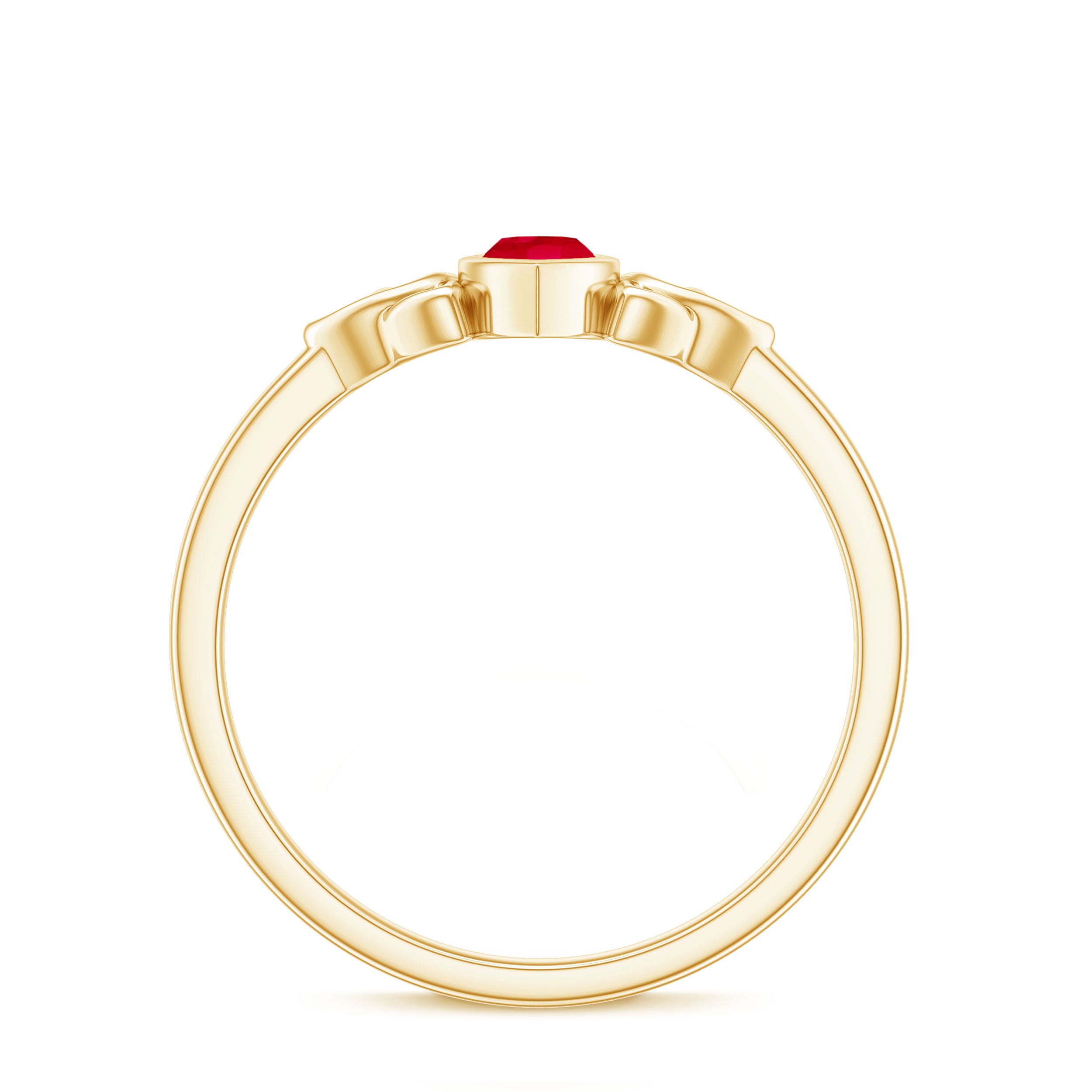 Rosec Jewels-Natural Marquise Ruby Promise Ring with Celtic Knot