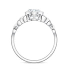 Solitaire Moissanite Celtic Engagement Ring in Bezel Setting D-VS1 - Rosec Jewels