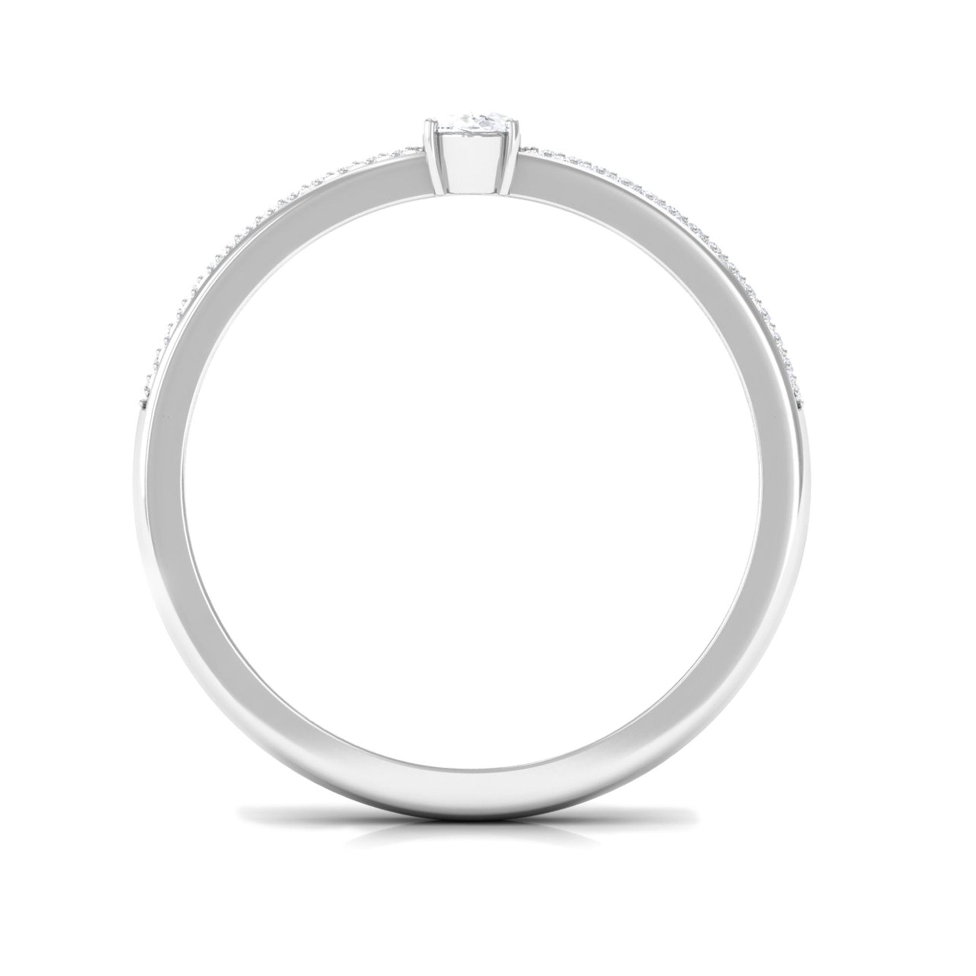 Oval Cut Diamond Classic Engagement Ring Natural - ( HI-SI ) - Rosec Jewels
