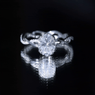 7X9 MM Certified Moissanite Oval Engagement Ring with Double Prong D-VS1 - Rosec Jewels
